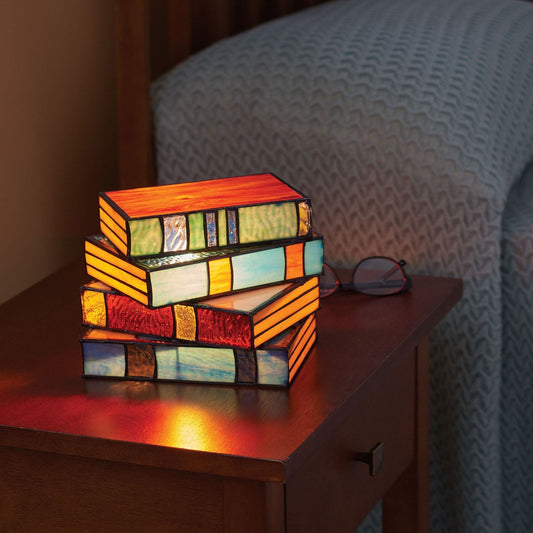 Stained Stacked Books Lamp📚