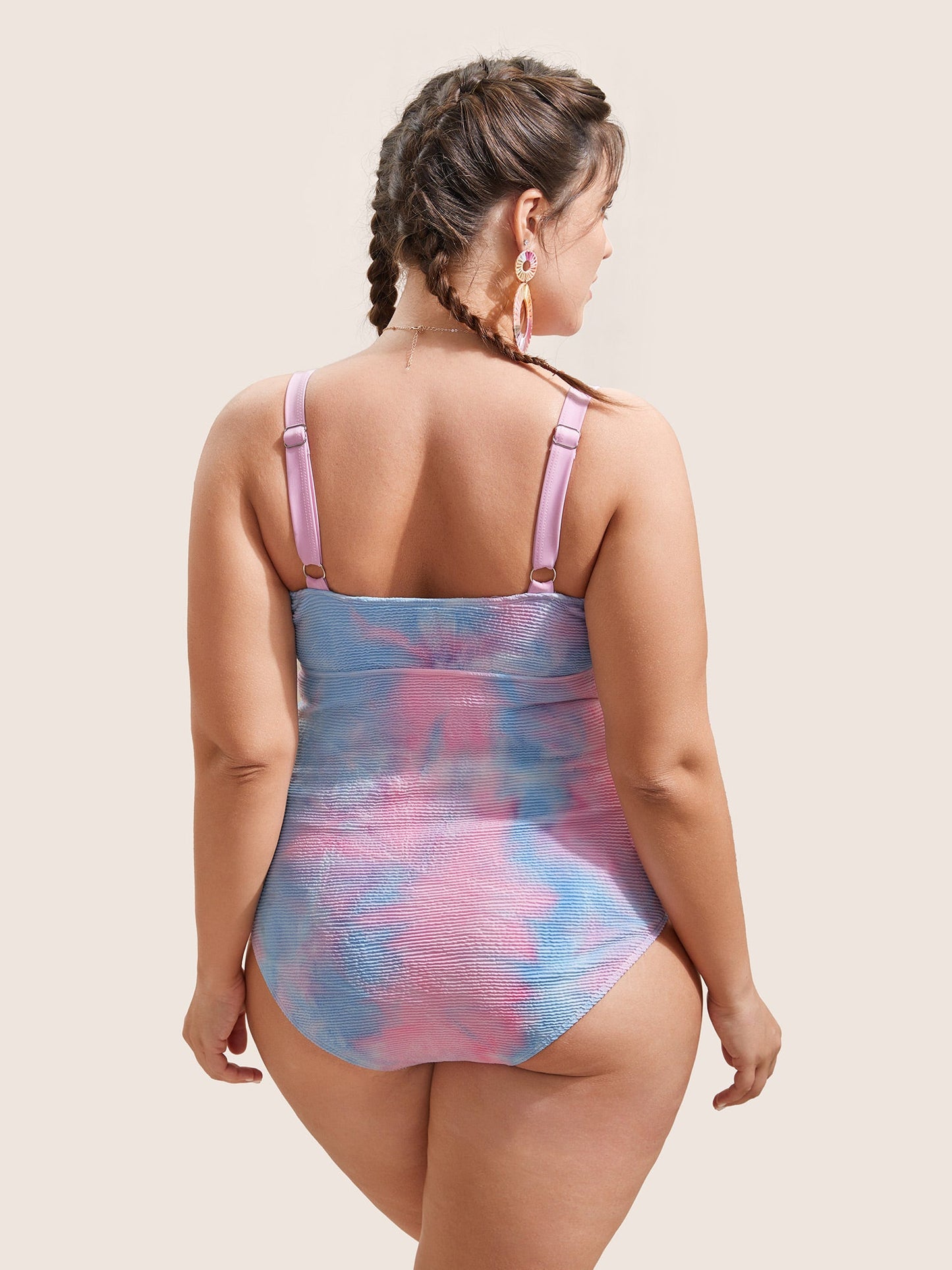 Ombre Adjustable Straps Wrap One Piece Swimsuit