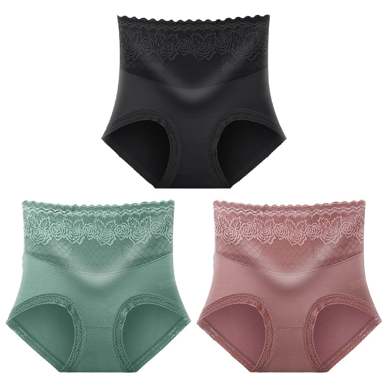 [Pay 1 Get 3packs]🌹High Waist Anti-Side Leakage Hiplift Lace Panties