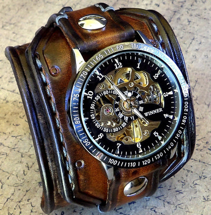 Men's Steampunk Waterproof Wrist Watch