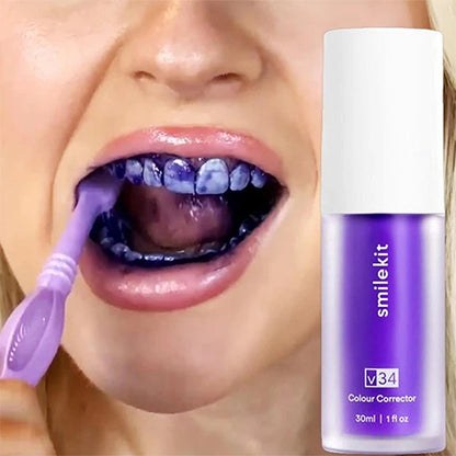 New V34 Series Toothpaste Purple Color Corrector