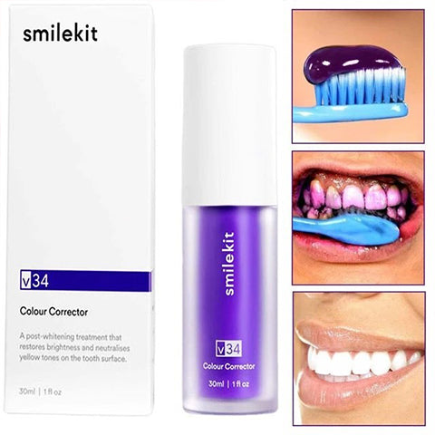 New V34 Series Toothpaste Purple Color Corrector