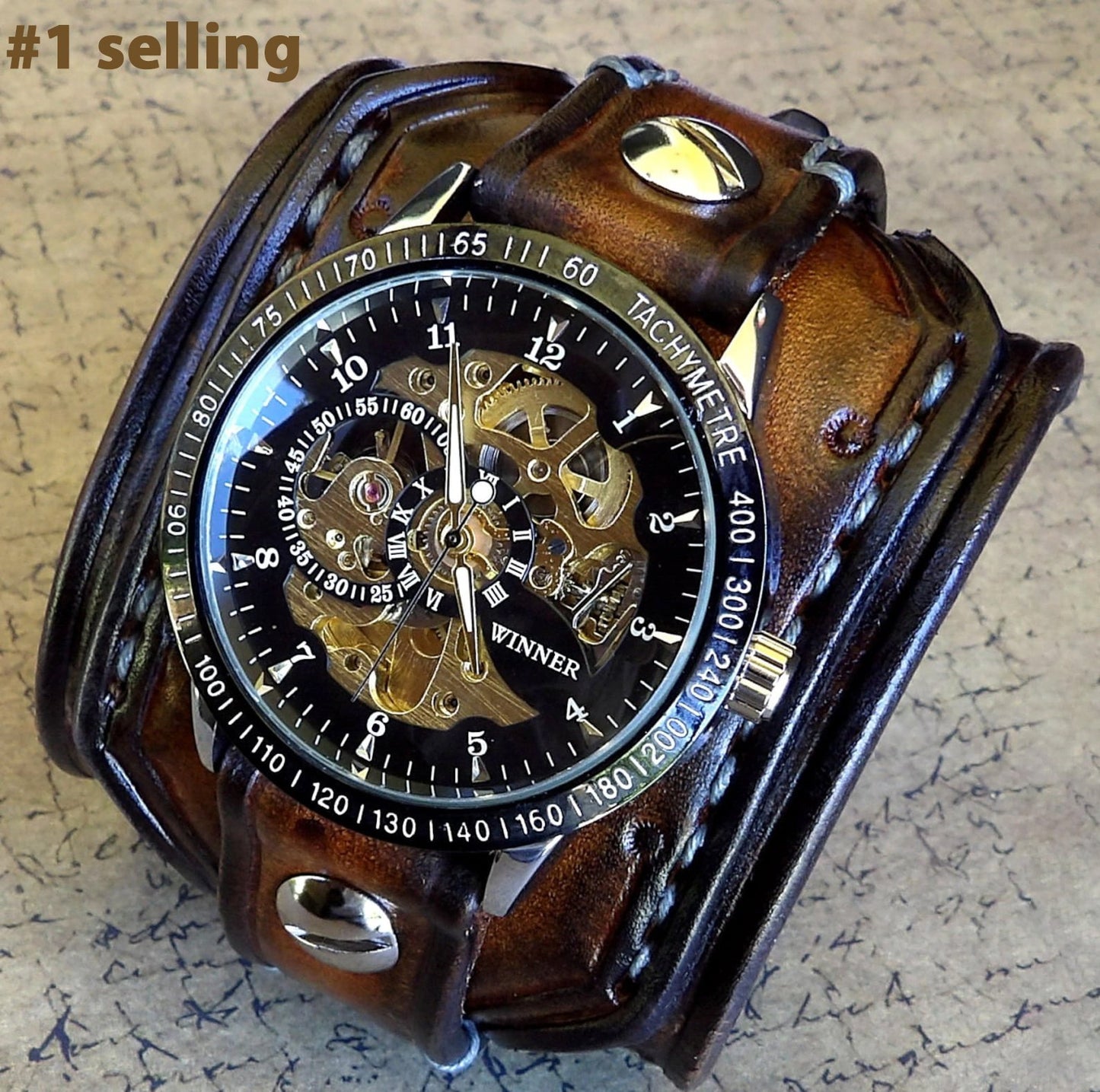 Men's Steampunk Waterproof Wrist Watch