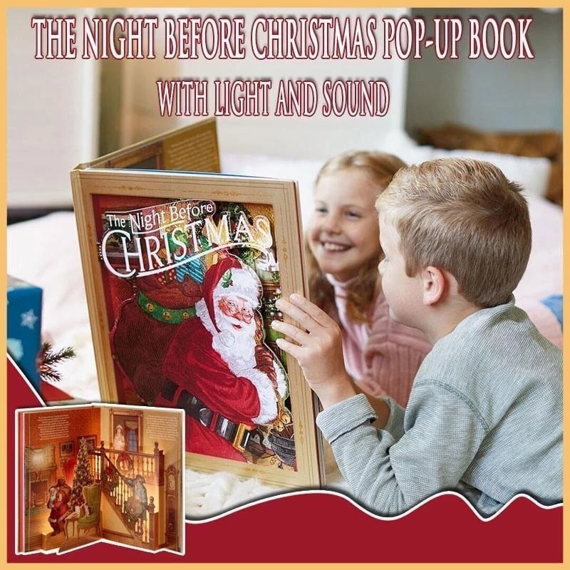 (🌲 Early Christmas Sale - 49% OFF)🎁The Night Before Christmas Pop-Up Book(Light & Sound)