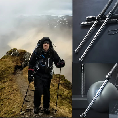 🔥LAST DAY 53% OFF-Enhanced Automatic Retractable Self-Defense Hiking Stick