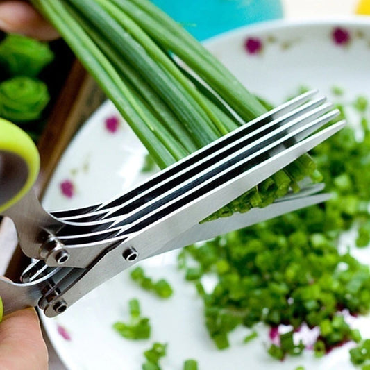 (🔥 Hot Sale-49% Off 🔥) 5 Blade Kitchen Salad Scissors