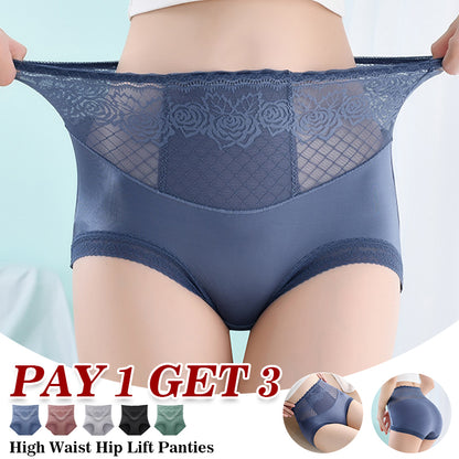 [Pay 1 Get 3packs]🌹High Waist Anti-Side Leakage Hiplift Lace Panties