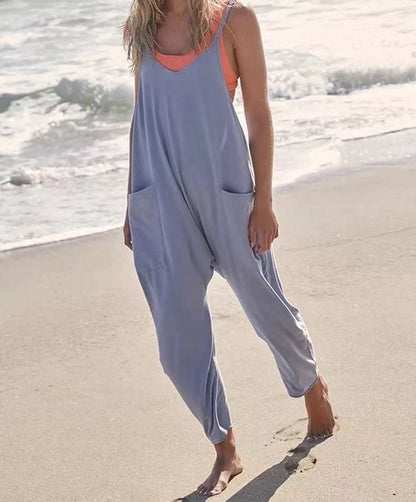 LAST DAY 70% OFF🔥Wide Leg Jumpsuit with Pockets (Buy 3 Free Shipping)