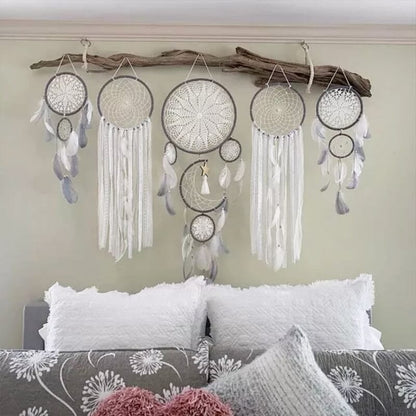 🌟Dream catcher moon and stars hanging over the bed(🎁Hot Sale🎁）