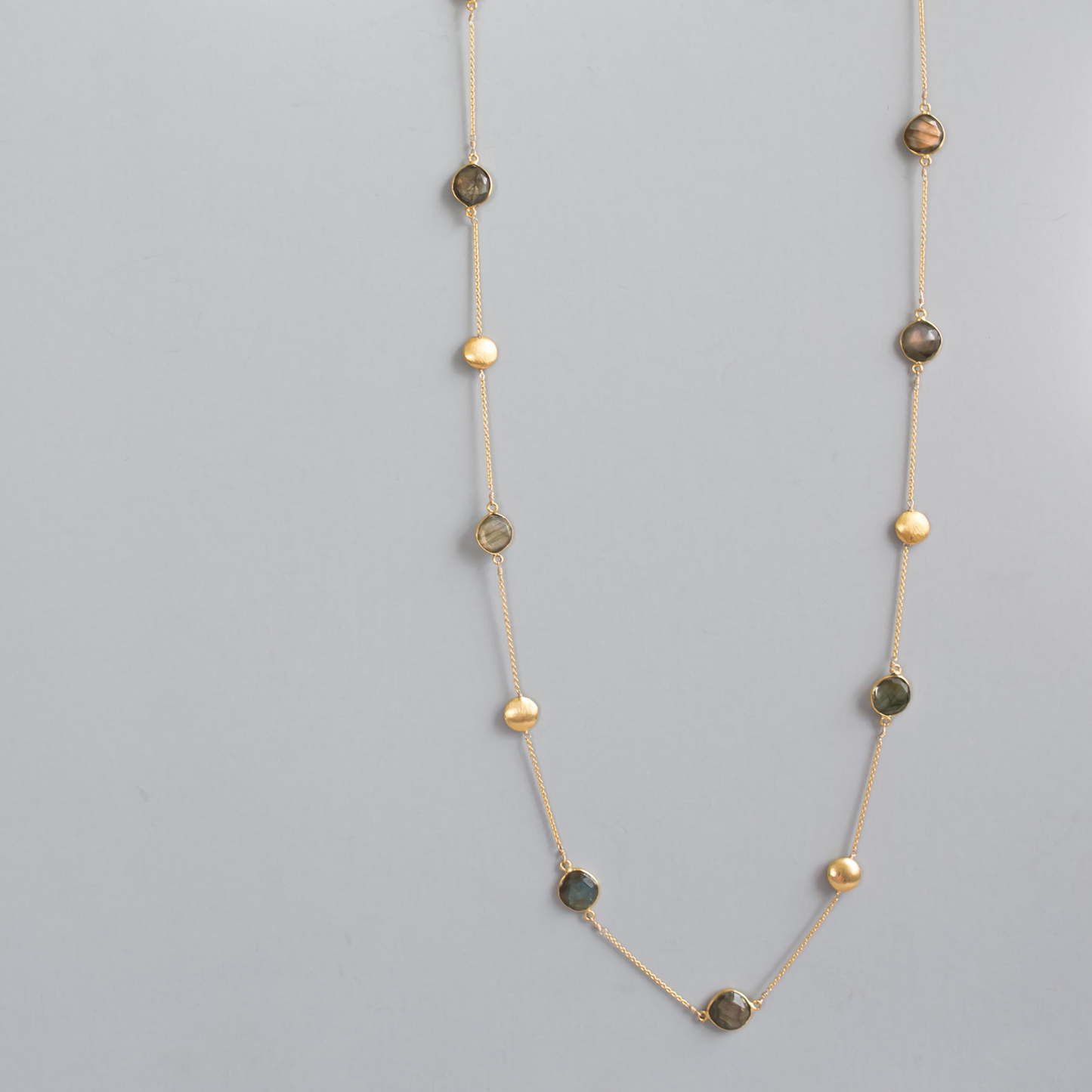 Long Labradorite Layering Chain