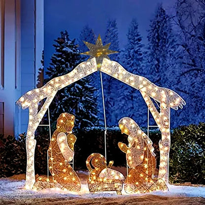 🔥LAST DAY 49% OFF 🔥Warm White LED Holy Family Yard Decoration