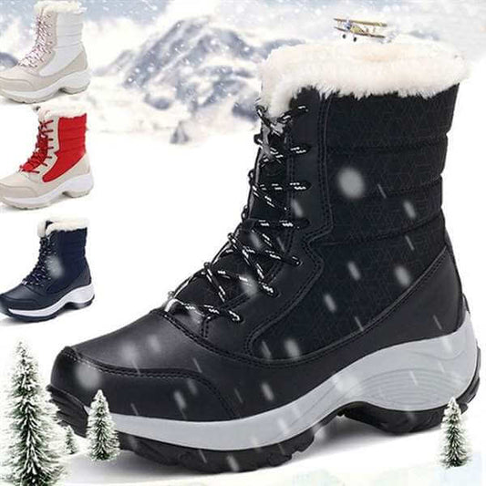 Women Winter Plush Snow Waterproof Ankle Boots