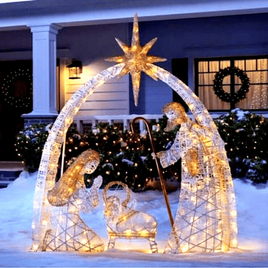 🔥LAST DAY 49% OFF 🔥Warm White LED Holy Family Yard Decoration