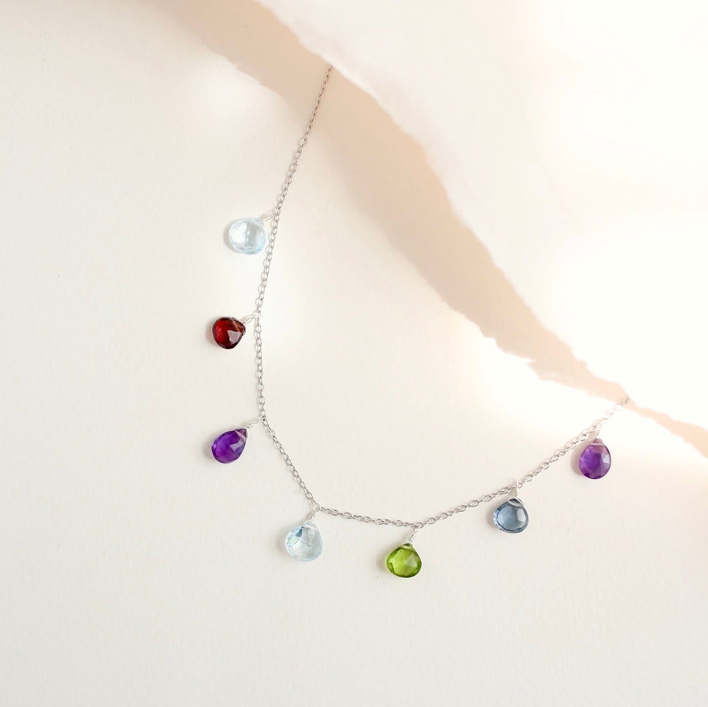 Rainbow Sparkler Necklace - Gold