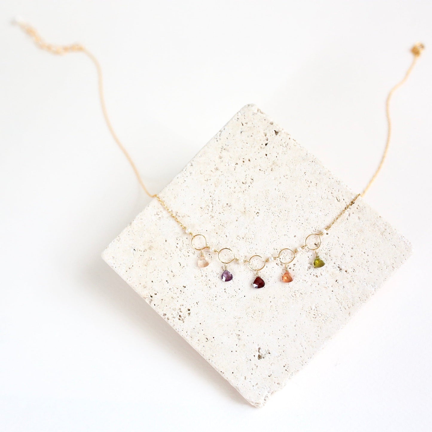 Rainbow Sparkler Necklace - Gold