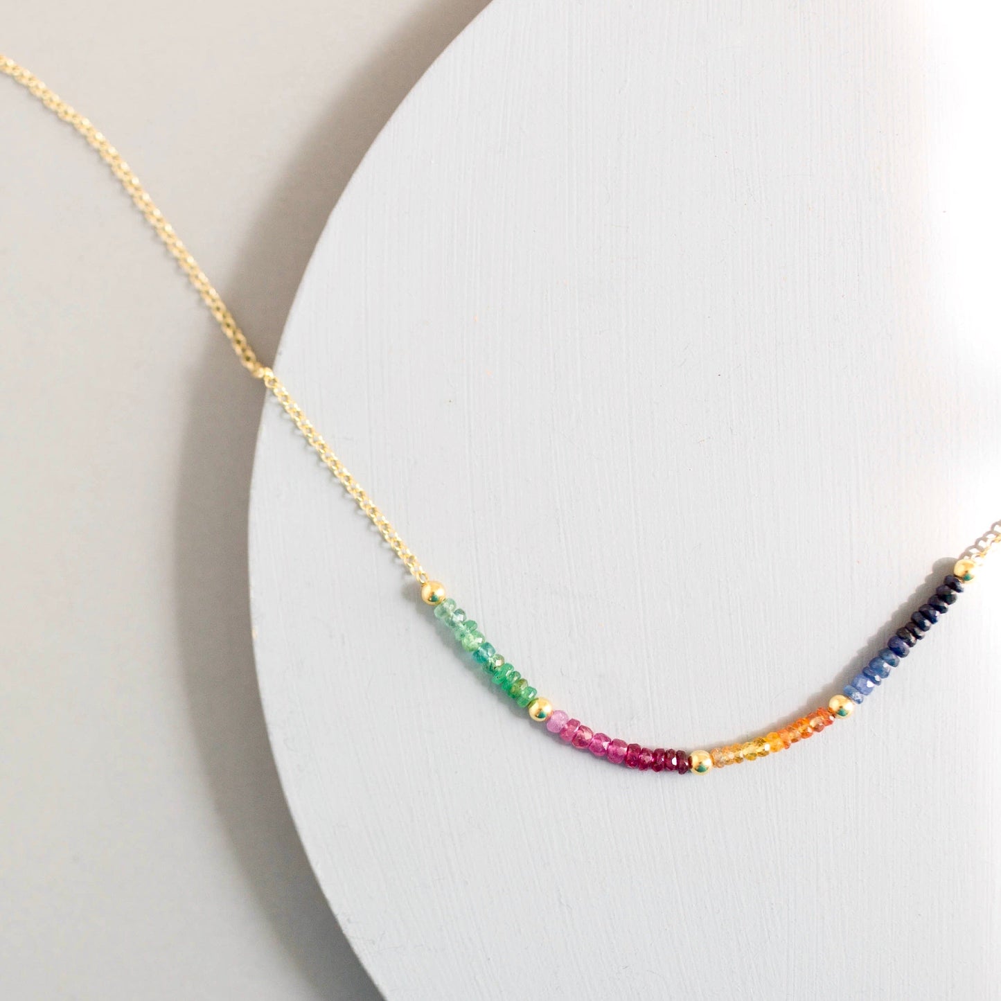 Sapphire Rainbow Necklace