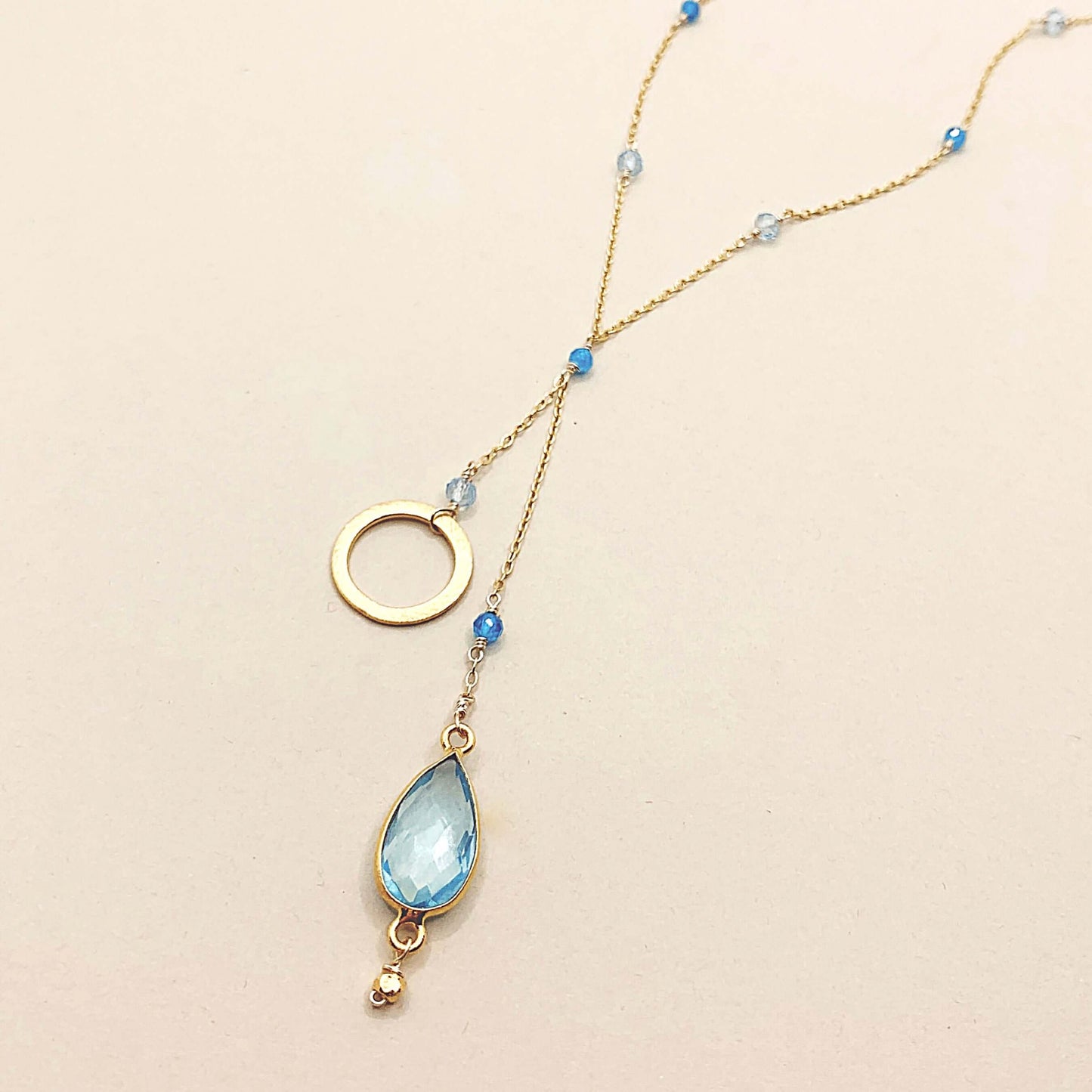 Aquamarine Quartz Ballet Necklace