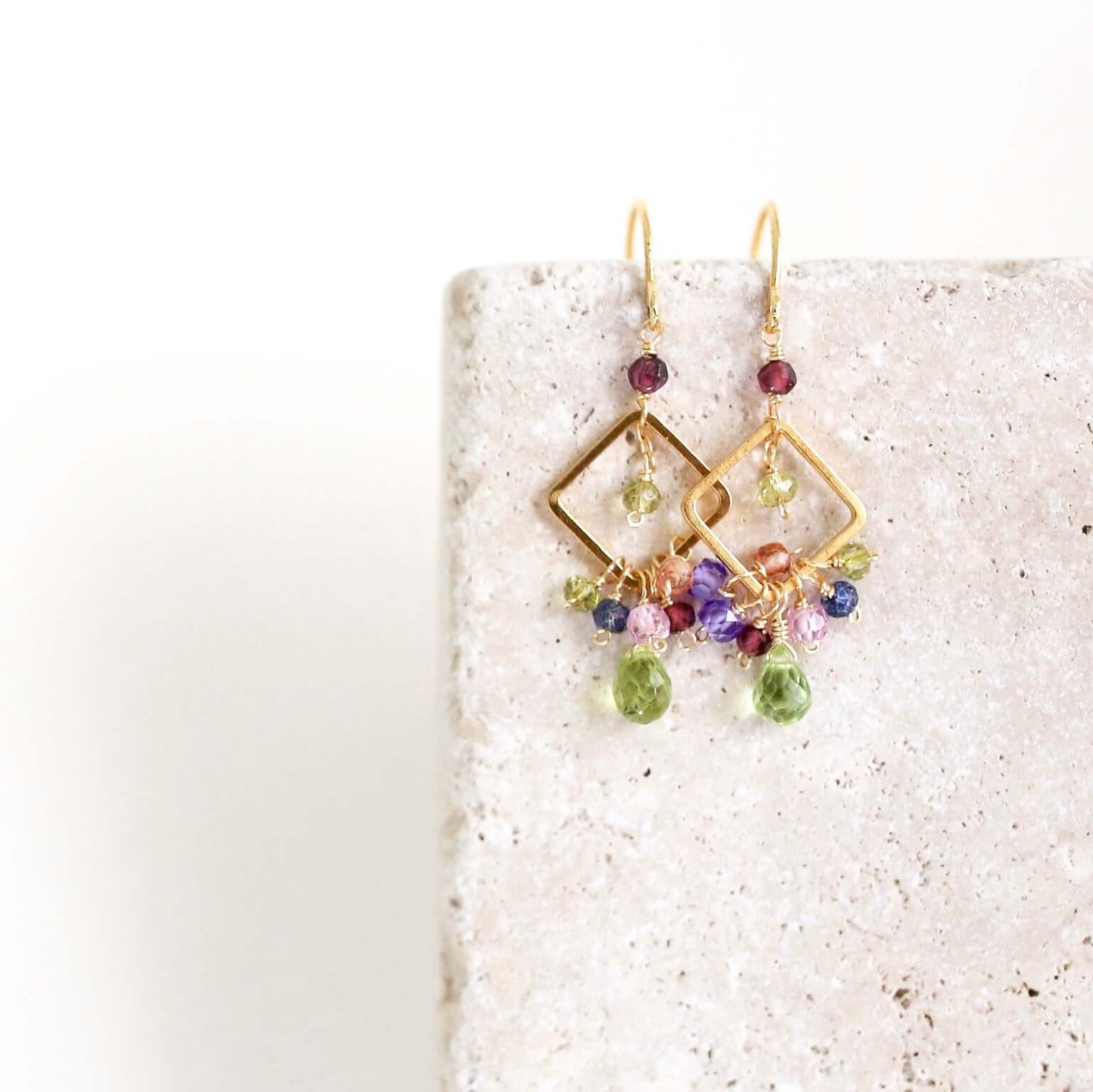 Mini Rainbow Gemstone Everyday Earrings