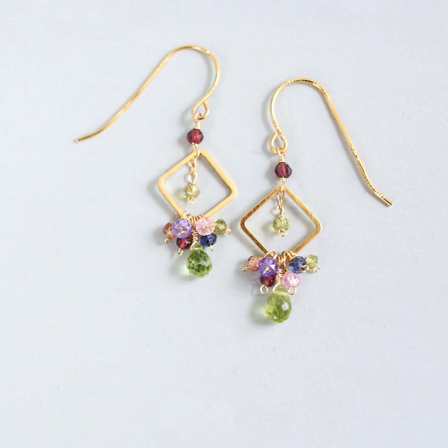 Mini Rainbow Gemstone Everyday Earrings