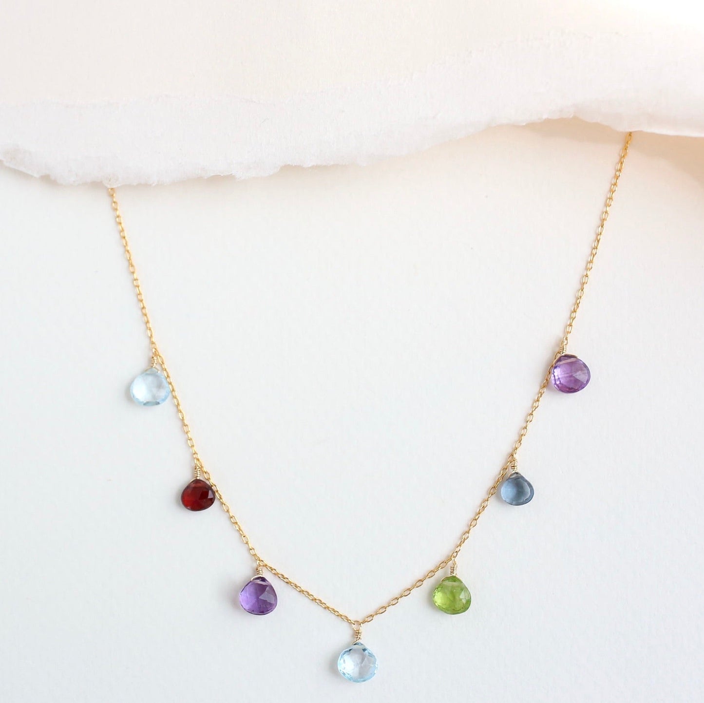 Rainbow Sparkler Necklace - Gold